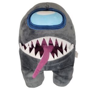 Among Us Plush Crewmate Impostor 12" Toy Gray with Teeth Tongue Toikido 2021